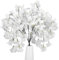 HUAESIN 6PCS Kirschblütenzweige Deko Kirschblüten Künstliche Blumen Sakura Plastikblumen Kirschblüten Weiß Kunstblumen Frühling 134cm Kirschzweige Künstlich Zweige für Topf Vase Büro Garten Party