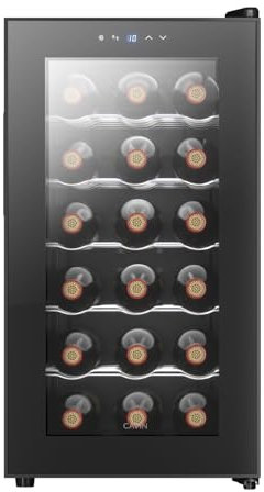 Cavin Kleiner WeinkühlschrankTundra Collection 18 Black – thermoelektrisch – 18 Flaschen – elegantes Design – modern und effizient