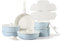 CAROTE Pots and Pans Set, Nonstick Cookware Set Detachable Handle, 18pcs Induction Kitchen Cookware Sets Non Stick with Removable Handle, RV Cookware Set, Oven Safe, Blue