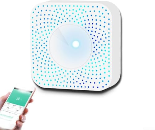 Air Quality Tester, For Tuya For Zigbee 6 In1 Temperature Humidity PM2.5 Carbon Dioxide Monitor With Voice Control Compatible For Alexa For Google(WiFi)
