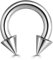 BodyBonita G23 Titan Septum Piercing 6G - Hufeisenstacheln Nasenpiercing Schmuck ASTM F136 Titan Ohrringe für Frauen Männer Silber 12mm