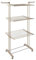 Tower T873004MSH 3 Tier Rack Airer with Durable Drying Poles, 14 Hanger Slots, Racks for Shoes, Fully Collapsible Design, Integrated Castors, Weight Capacity 17kg, Latte
