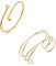 FAINCA 2 Stücke Armband Mädchen Manschettenarmband, Verstellbarer Offener Oberarmreif Gold, Armreif Oberarm, Armreifen, Eleganter Stapelschmuck für Oberarm Schmuck