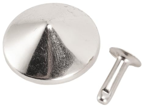 Konische Nieten und Nieten aus Eisen, 100 Sets, Pilz-Nieten, 22 mm, zum Reparieren von Taschen, Schuhen, Lederhandwerk, Anfänger, Weihnachten (Acouto759mvxnbtg-12)
