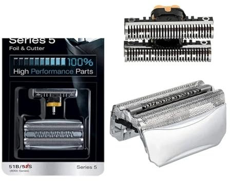 Tête De Rasoir De Rechange 51S, Compatible Avec Braun, 8000 Series 360 Complete Activator ContourPro 5643, 5645, 8970, 8975, 8985, 8987, Têtes De Rasage