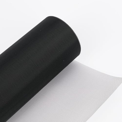 Ailinscn Moustiquaire en acier inoxydable noir 65 x 767 cm, écran de porte de remplacement pour fenêtre, moustiquaire en métal pour portes de terrasse, puits de lumière, fenêtres de toit, DIY