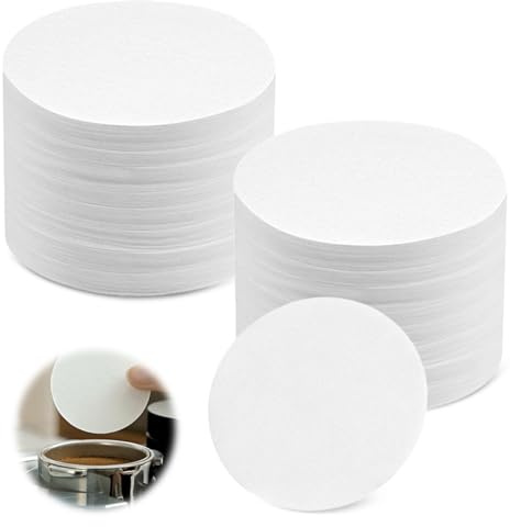 500 Unidades Papel de Filtro de Café Redondos, 51mm Filtro Papel Cafetera | Filtros de Café de Repuesto Redondos, Sin Blanquear Natural, para Cafetera AeroPress y Café Estilo Espresso