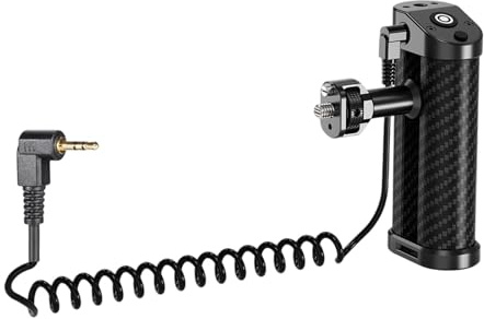 Ergonomischer DSLR Seitengriff, Aluminiumkonstruktion mit Schnellverschluss und 2, 5-mm Auslöserkabel für stabile Kameragriffe