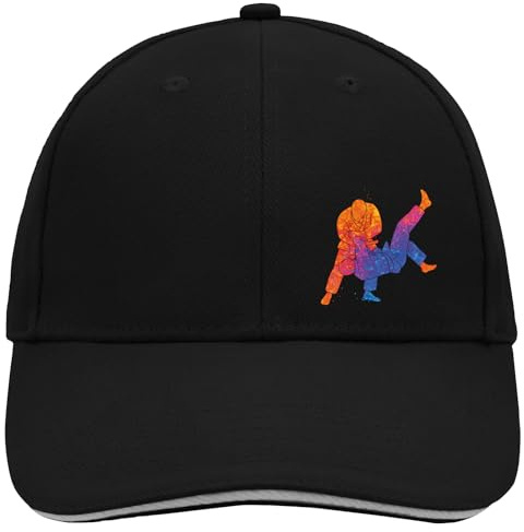 Huuraa Cappy Mütze Judo Bunte Silhouette Geschenk | Baseballkappe Basecap Kappe Geschenkidee Unisex Baseball Cap