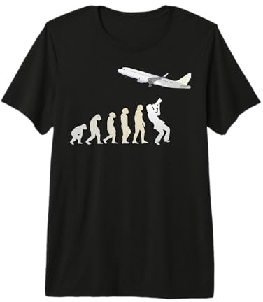 Planespotter Evolution Piloten Flugzeug Fliegen Planespotter Premium T-Shirt