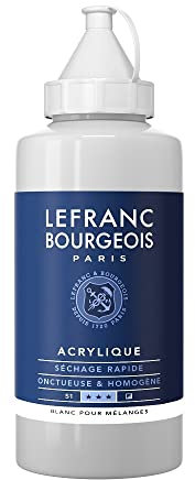 Lefranc Bourgeois Acrylique Fine Bouteille 750ml Blanc Pour Mélanges