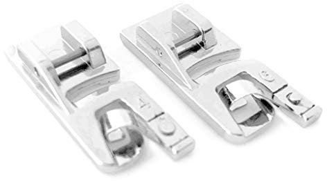 Rollsaumfuß Nähfuß (Doppelpack) 4mm+6mm für Brother Nähmaschinen Innovis 10, 15, 20, 27, 35, 55, A150, A80, A50, A16 u.v.m.
