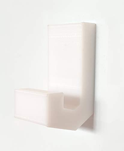 hf hajo - fix Magnet- | Klebe- | Schneideprodukte eckige Neodym-Magnethaken mit Kunststoffgehäuse, weiß, 5 Stück – kleine Haken, Neodymmagnet, Handtuchhalter