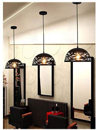 Lampadario moderno a sospensione a fasce intrecciate, in ferro verniciato finish opaco - Attacco 1xE27, Potenza max 1x60 W, dim. 35x26 cm, lunghezza filo 120 cm