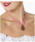 narrenkiste W31524 rot-weiß Damen Trachten Band Brezel Kette