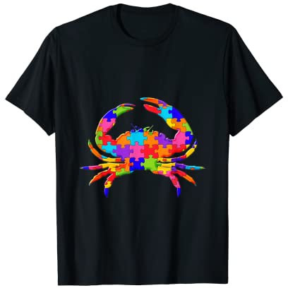 Crab Puzzle Autism Puzzle T-Shirt