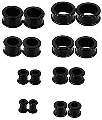 Zeayebsr 16 Stück Silikon Flesh Tunnel Ohrstretcher Plugs Body Piercing Expander Schwarz