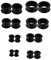 Zeayebsr 16 Stück Silikon Flesh Tunnel Ohrstretcher Plugs Body Piercing Expander Schwarz