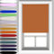 Burnt Orange Blackout Roller Blind Metal Fittings Trimmable UV Protection Thermal Properties Premium Fabric Home Office Bedroom Kids Room Child Safe Easy Fit Orange 60cm Width x 160cm Drop