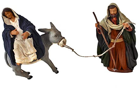 Krippenfiguren Herbergsuche 11cm Maria schwanger, handgemachte Krippenfiguren
