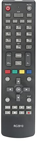 ALLIMITY RC2910 Télécommande Remplacer pour Axil Harrow Sedea Techwood Telefunken VISIONIC Bush Logik B320HDPVR B320PVR RS3232 RS3240 7900HD F9000HD F8500HD RS1060 SF4000HD ST5000HD RS785CHB