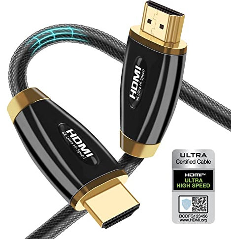 IraXpro Cavo HDMI,Cavo HDMI 3 metri HDMI 2.1 8K HDMI Cavo,Altissima Velocità 48Gbps con Ethernet,Supporto 8K60Hz,3D,HDR Dinamico,Compatibile con Ultra HD TV/Blu-ra,Proiettore,TV Box,PS5,Xbox (Oro 3M)