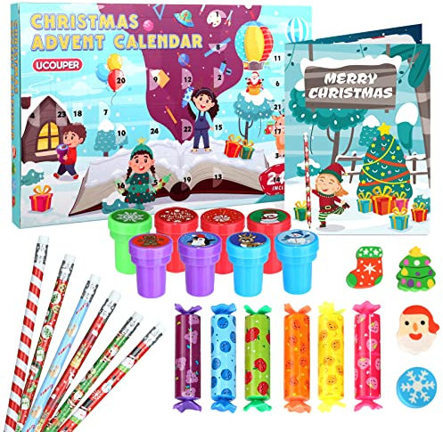 Ucouper Adventskalender 2022 Schreibwaren Kinder 24 Stück
