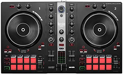 Hercules DJControl Inpulse 300 MK2 – USB DJ controller – 2 decks with 16 pads and built-in sound card – DJ software and tutorials included