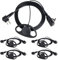 Kyrio Lot de 5 écouteurs pour talkie-walkie, en forme de D avec microphone PTT pour la sécurité de la police, compatible avec Motorola GP68 GP88 GP300 CP040 DP1400 CT150 Radio bidirectionnelle