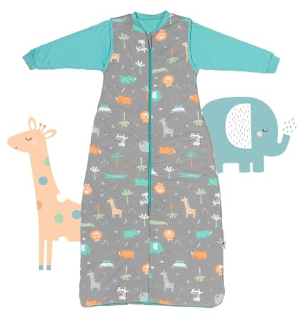 schlummersack Baby Kinder Schlafsack Ganzjahr | annehmbare Ärmel, gefüttert, Ganzjahresschlafsack, 2.5 Tog