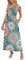 AUSELILY Summer Dresses for Women Casual Sleeveless Ladies Maxi Dress Long with Pockets Print Green XXL