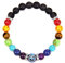 ARBM Chakra Armband Echte Steine,Widder-Kristall-Armbänder Für Yoga-Perlen, Reiki, Natürliche Edelsteine, Armband Zur Meditation, Angstlinderung, Schmuckgeschenke Für Männer Und Frauen