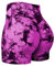 Yiifit Nahtlose Booty Damen Yoga Tie Dye High Waist Workout 3 Sport Shorts Lila Pulver Large
