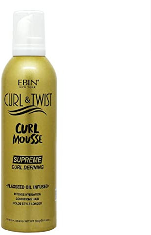 Curl & Twist Supreme Curl Defining Mousse - Leinsamen & Kokosöl infundiert, Vitamin E verhindert Trockenheit, stellt Lebendigkeit wieder her und verleiht dem Locken Glanz