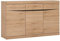 Sideboard Anrichte Kommode 150x92,5x40 cm 3 Türen 3 Schubkästen grifflos in Eiche Nb. Wenge braun