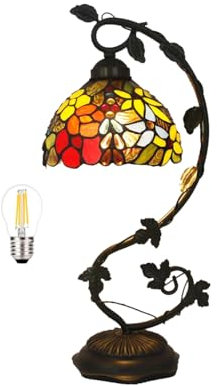 Bidesen 8 Home Supplies Buntglas-handgefertigte Tiffany-vintage-nachttischlampen Für Wohnzimmer, Schlafzimmer Und Lounge-lampenschirm(Size:8inch,Color:B)