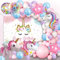 70 Stück Einhorn Party Deko Kindergeburtstag, Einhorn Ballons Set, Girlande Geburtstag Mädchen Einhorn, Luftballon Bogen Einhorn, Einhorn Folienballon, Einhorn Hintergrund Banner, Einhorn Party Deko