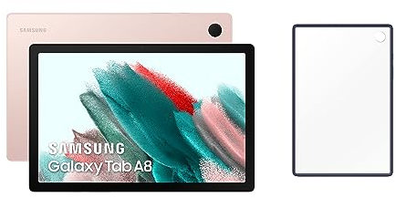 SAMSUNG Galaxy Tab A8 64 Go de Stockage avec étui - Tablette de 10,5 (WiFi, Android 12), Couleur Rose (Version espagnole)