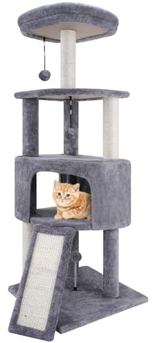 TWDEPART Kratzbaum für Katzen,115cm (Grau)