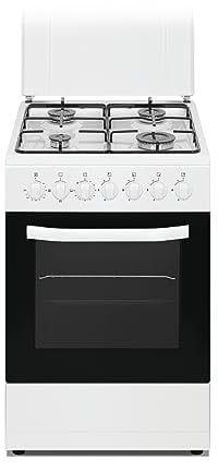PKM GH4-50 EO AQ, Stand-Gasherd/9050 Watt/50 cm/3 Backofenfunktionen/Ober- und Unterhitze/Energieeffizienzklasse A/Inklusive Grillrost & Fettpfanne