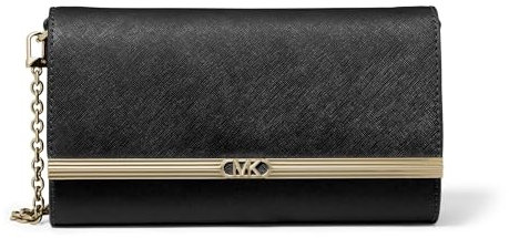 Michael Kors Women Lg Ew Clutch Hand Bag, Schwarz