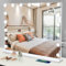 LIANWANG 80x60cm Hollywood Spiegel mit Beleuchtung, 17 LED Schminkspiegel mit Licht Dimmbar für Schminktisch, Makeup Vanity Mirror mit 3 Farbtemperaturen, Type C und USB