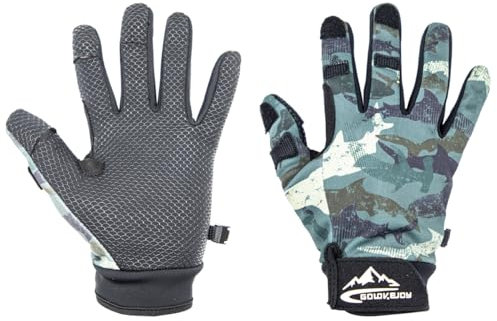 Tutuxio Angelhandschuhe abnehmbaren Fingerkuppen Männer Frauen Angler Handschuhe Winterhandschuhe für Eisfischen Jagd Wandern Fishingsports