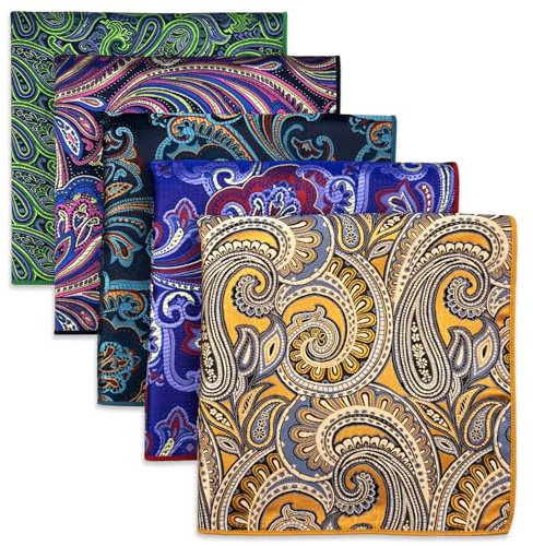 S&W SHLAX&WING 5 Pieces Assorted Herren Einstecktücher Handkerchiefs Set 79