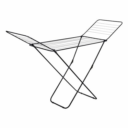 JATA HOGAR HTEN2370 - Tendedero Extensible Plegable con Alas. Superficie de Tendido de 20 M. De Acero. Sistema de Bloqueo de Alas. Plegable y Antideslizante. para Interior y Exterior. 55 x 131 x 4 cm