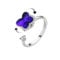 Lilbitty Schmetterlings Fidget Ringe für Mädchen, Fidget-Ringe gegen Angstzustände für Frauen, silberner Spinner Ring, offener verstellbarer Ring für Geburtstagsgeschenke