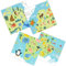 DYLIVeS Party-Servietten mit Tierweltkarte, Safari, Wald, Atlantikblau, Ozean, Tiere, Mittagessen, Cocktail-Papierservietten für Jungen, Geburtstagsparty, Babyparty, Geburtstagsdekorationen, 50 Stück,