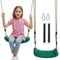HOXVJYME Schaukel Outdoor Indoor, Kinderschaukel mit 2er Hängematte Gurte und 2er Karabinern, Schaukelsitz Garten Spielplatz Schaukel für Kinder zum Schaukeln, rutschfest, bis zu 80 kg (Grün)