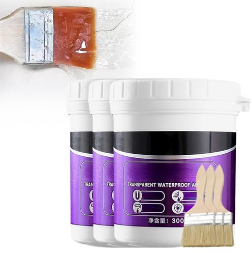 Transparenter Wasserdichter Beschichtungsmittel, Dichtungsmasse Wasserdicht Transparent, Transparente Wasserdichte Versiegelung Dichtmasse Wasserdicht für Badezimmer Wände Fliesen Dach (3)