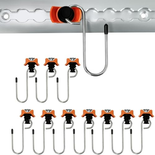 10 Fittinge mit Haken für Airlineschiene, Airlineschiene Zubehör zum Aufhängen bis 50kg Airlineschienen Fitting für Lieferwagen Wohnmobile LKWs